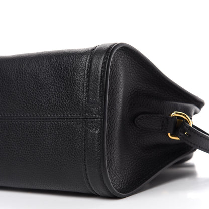 Alexander McQueen Pebbled Calfskin Mini Skull Padlock Zip Around Tote Black 7 of 10
