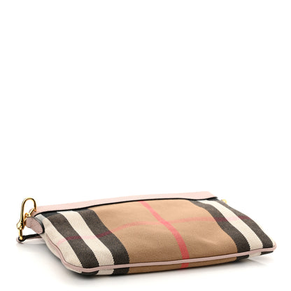 Burberry House Check Derby Peyton Crossbody Clutch Bag Pale Orchid 3 of 8