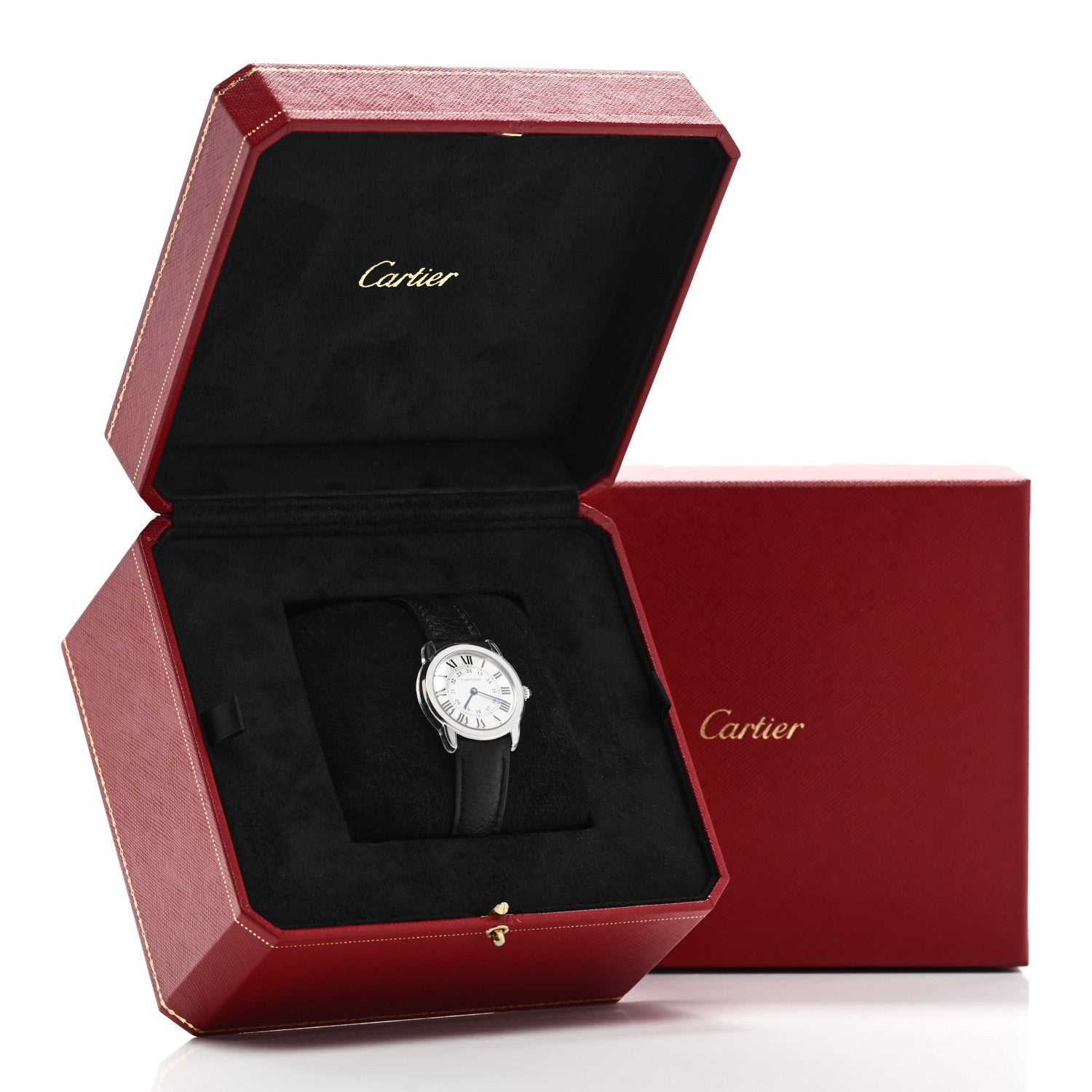Cartier Stainless Steel Calfskin 29mm Ronde Solo Quartz Watch 5 of 5