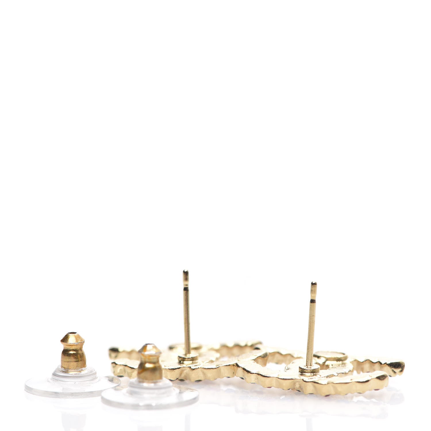 Chanel Crystal Over The Rainbow CC Earrings Gold Multicolor 3 of 4