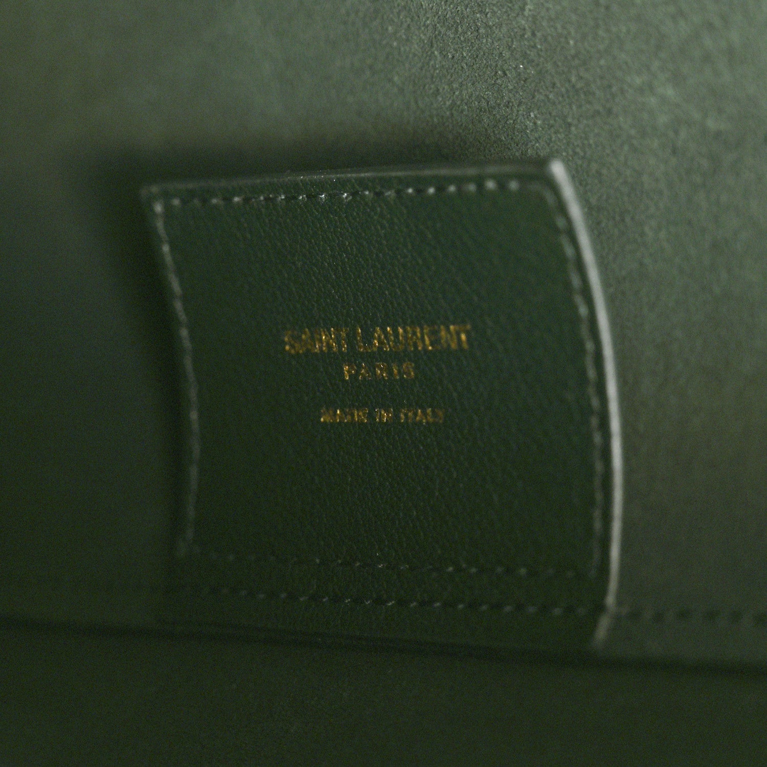 Saint Laurent Calfskin North-South Shopping Tote Green 7 of 12