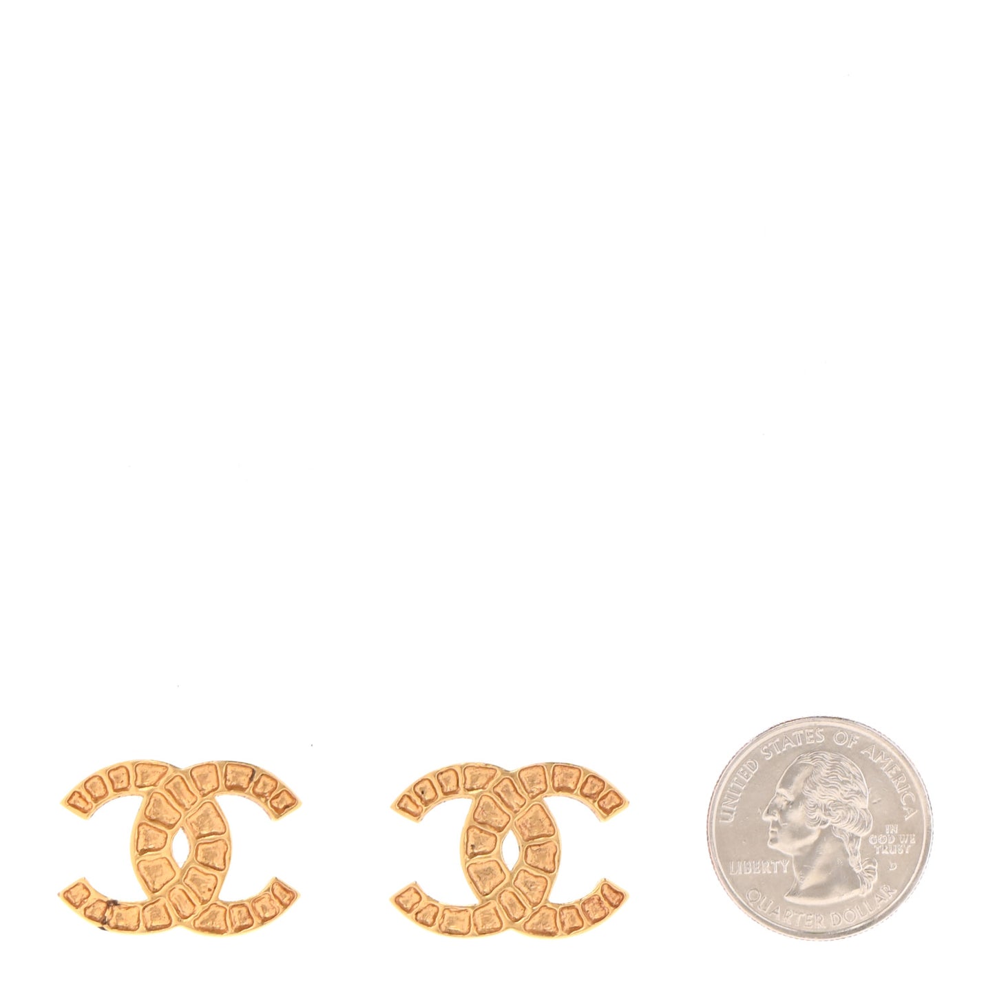 Metal Along The Nile CC Earrings Gold