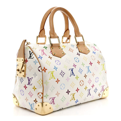 Louis Vuitton Monogram Multicolor Speedy 30 White 3 of 13