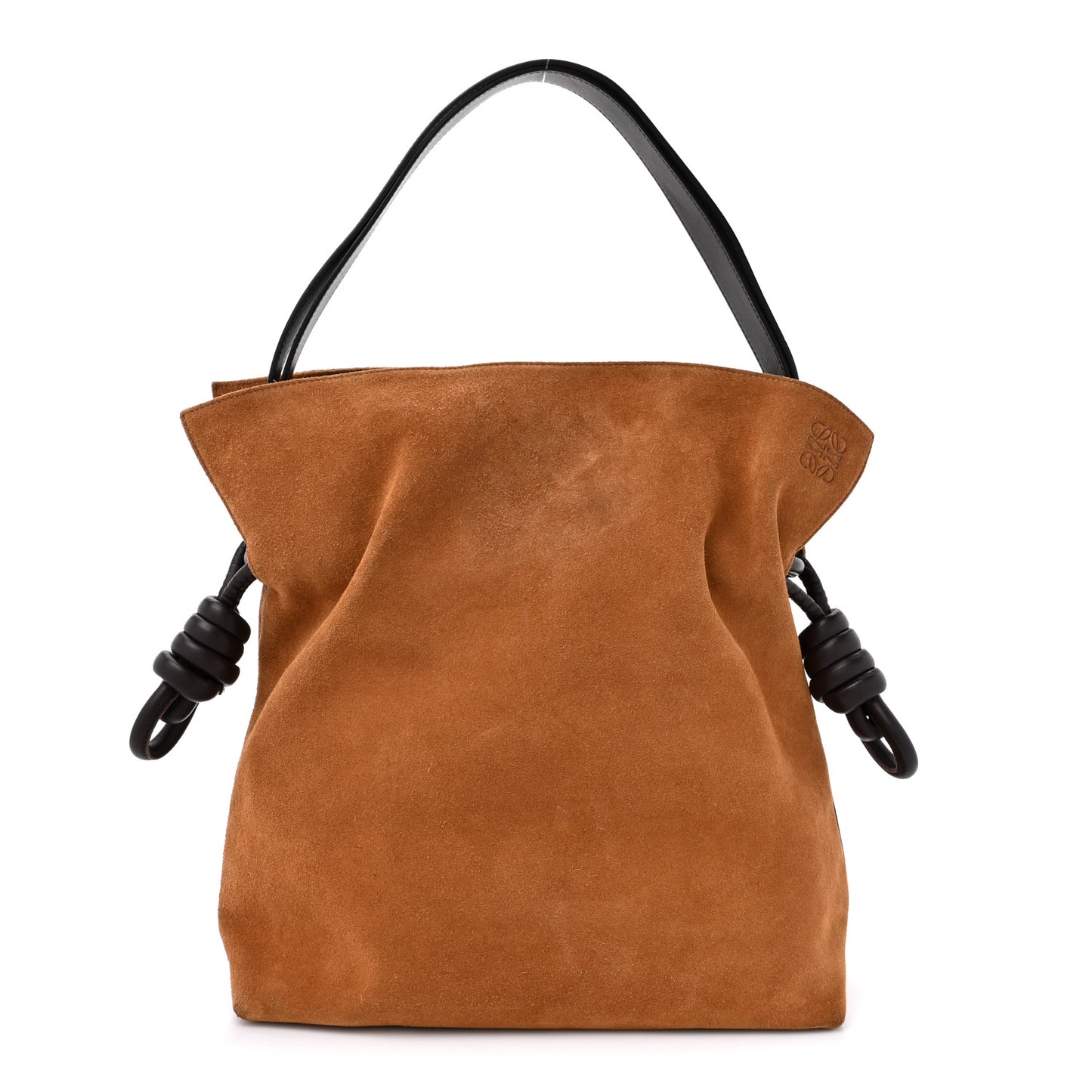 Suede Flamenco Knot Bag Tan