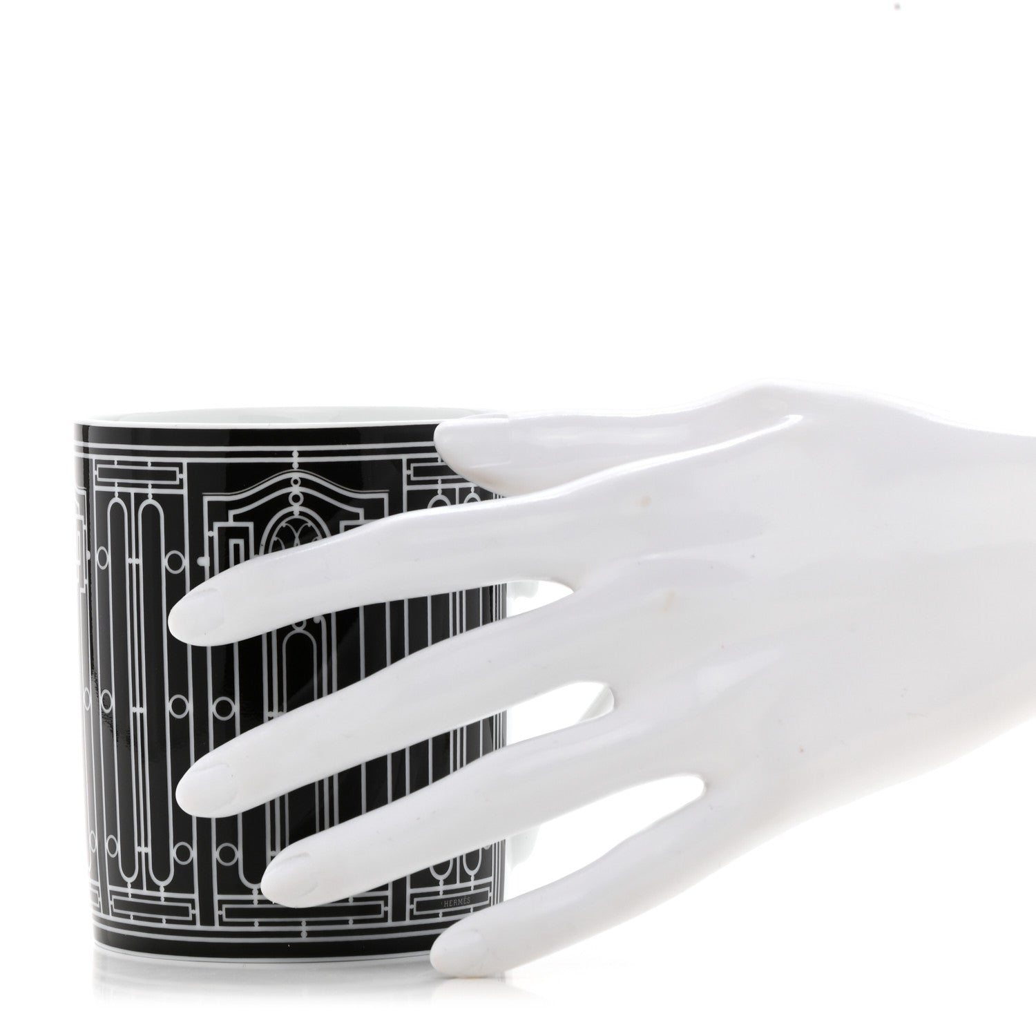Hermes Porcelain H Deco Mug N°2 Black 2 of 9