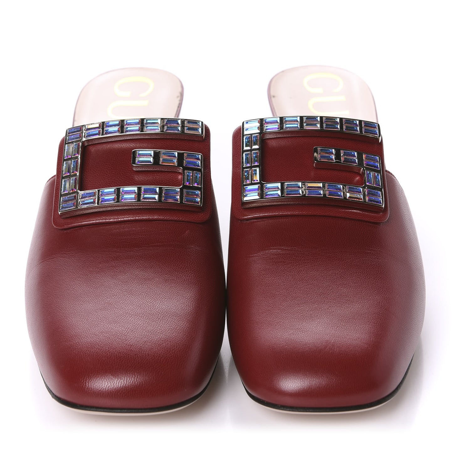 Malaga Kid Crystal Square G Madelyn Mules 40.5 Romantic Cerise