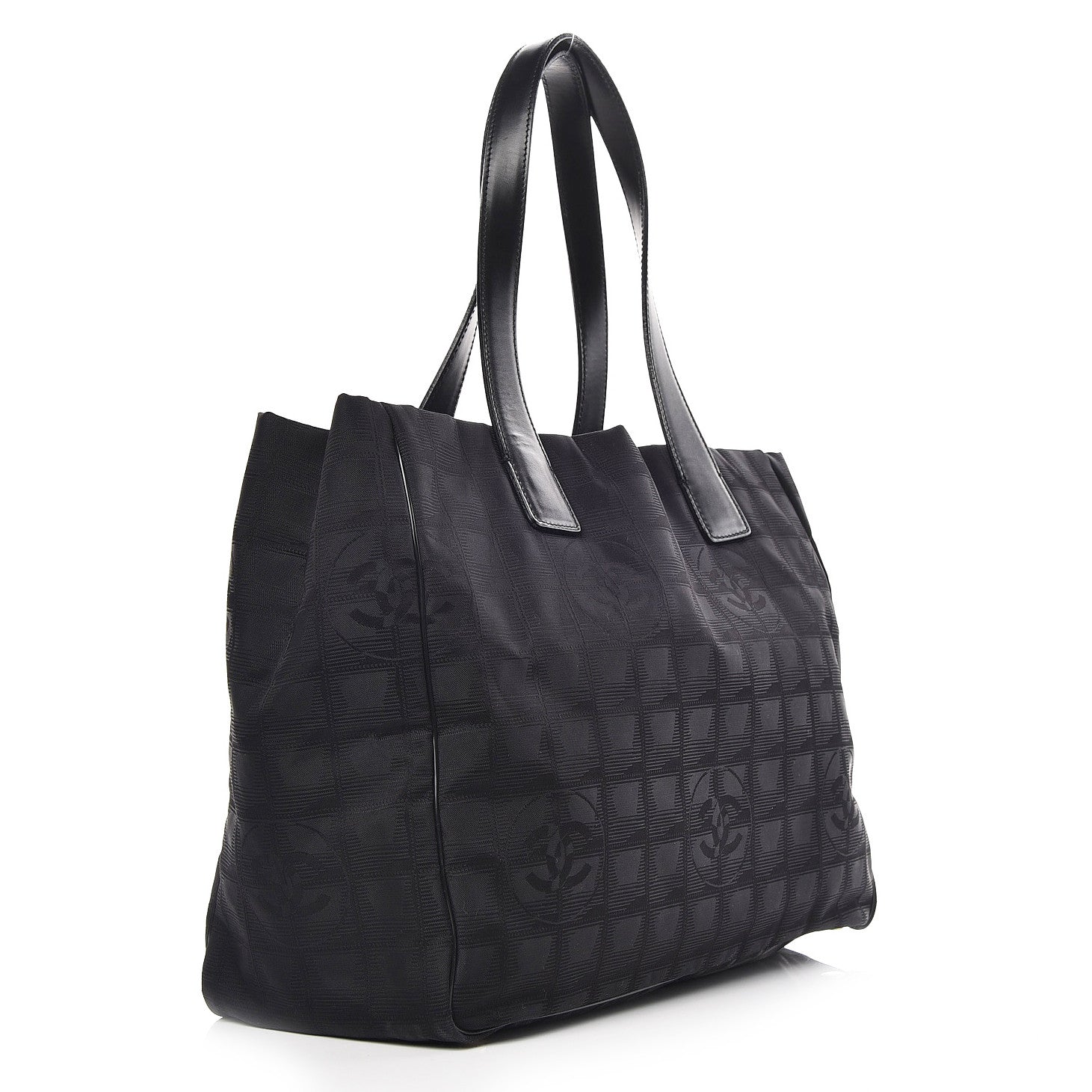 Chanel Nylon Large Travel Tote Black 3 of 10