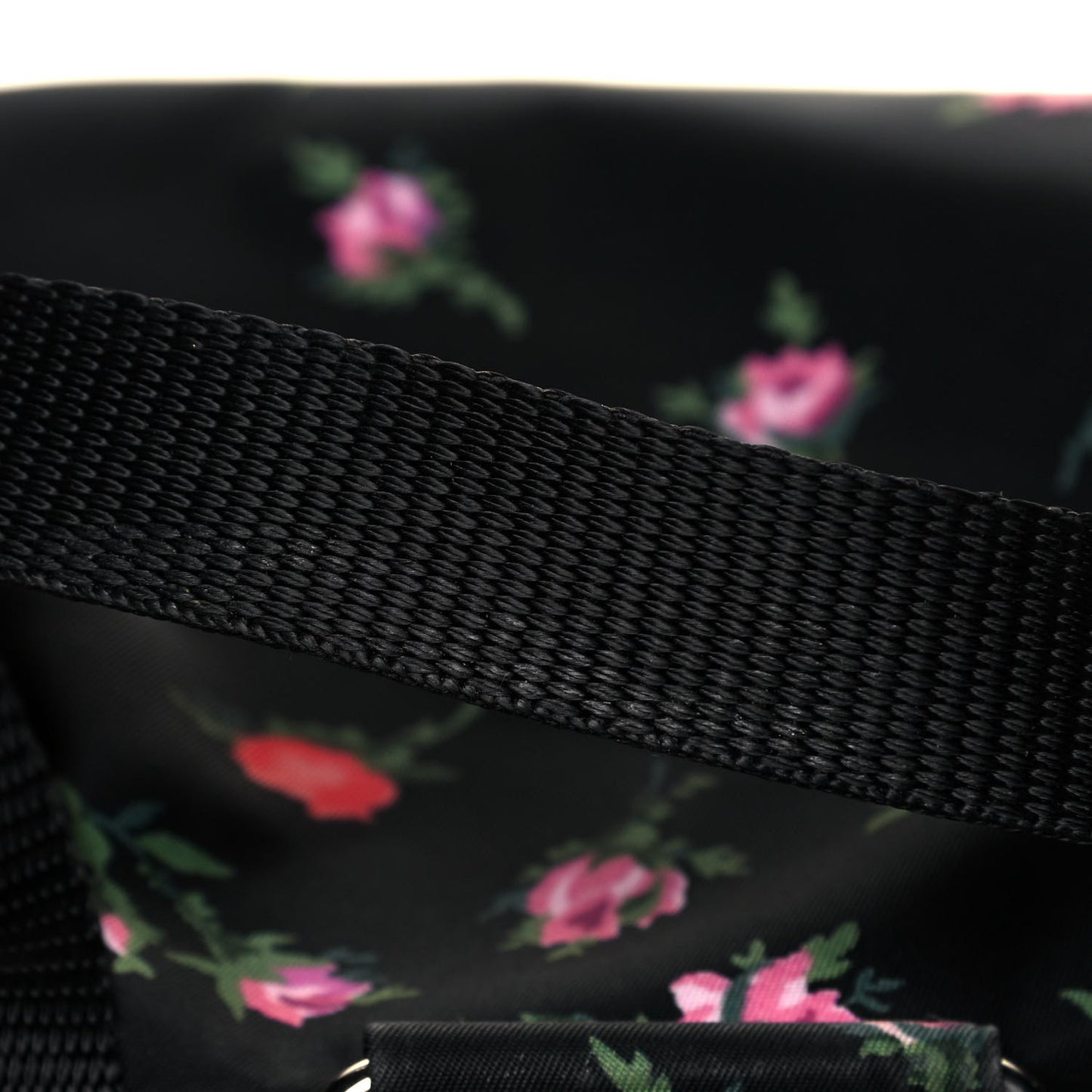 Tessuto Nylon Saffiano Stampata Backpack Black Dis Rose
