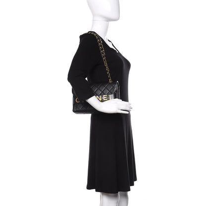 Chanel Calfskin Quilted Enchained Flap Black 2 of 12