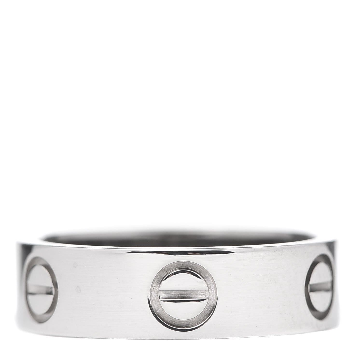 Cartier 18K White Gold 5.5mm LOVE Ring 53 6.25 1 of 6
