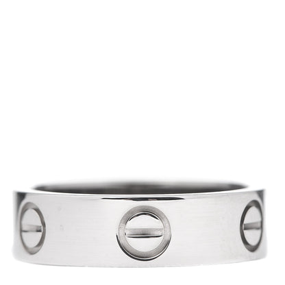 Cartier 18K White Gold 5.5mm LOVE Ring 53 6.25 1 of 6