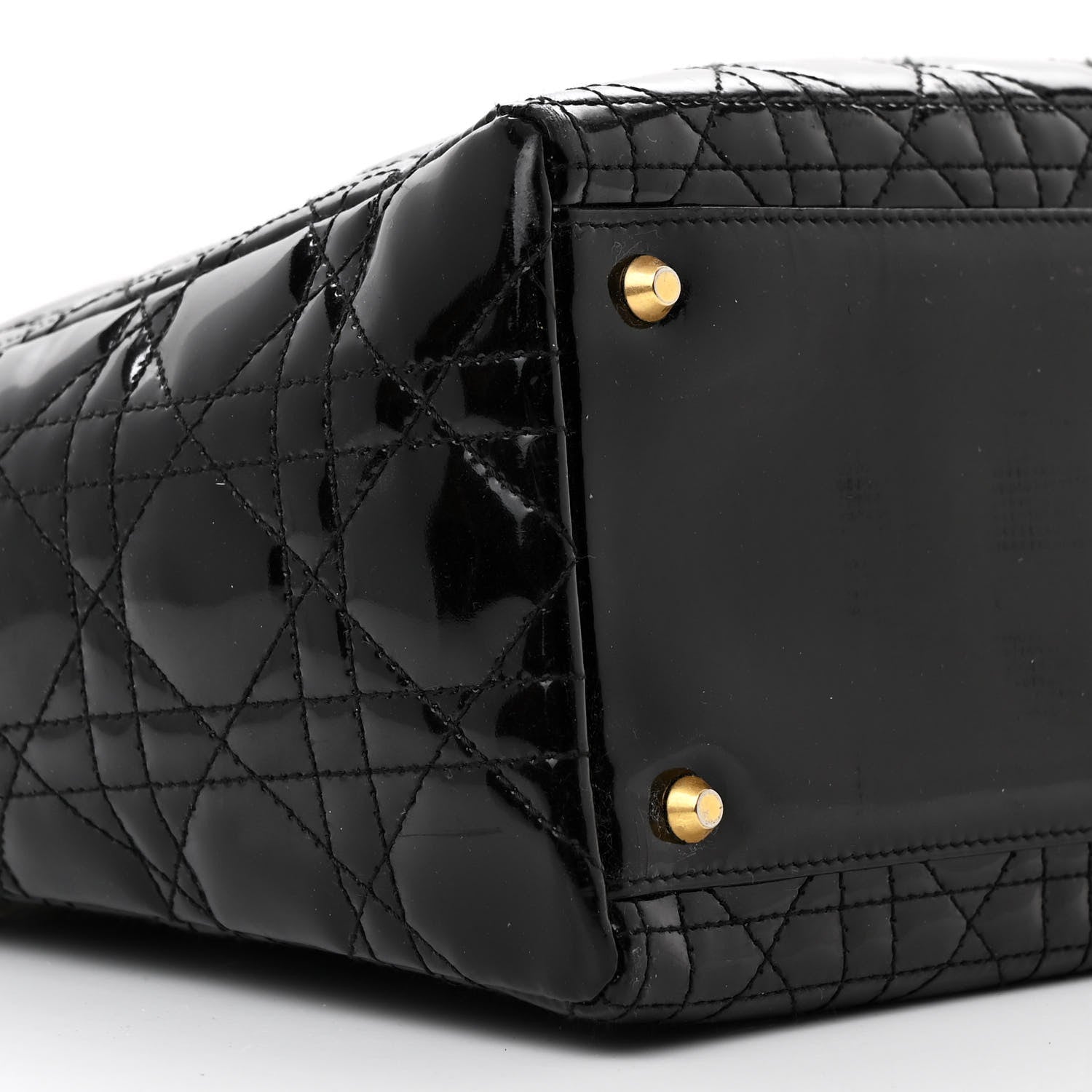 Christian Dior Patent Cannage Large Lady Dior Black 9 of 13