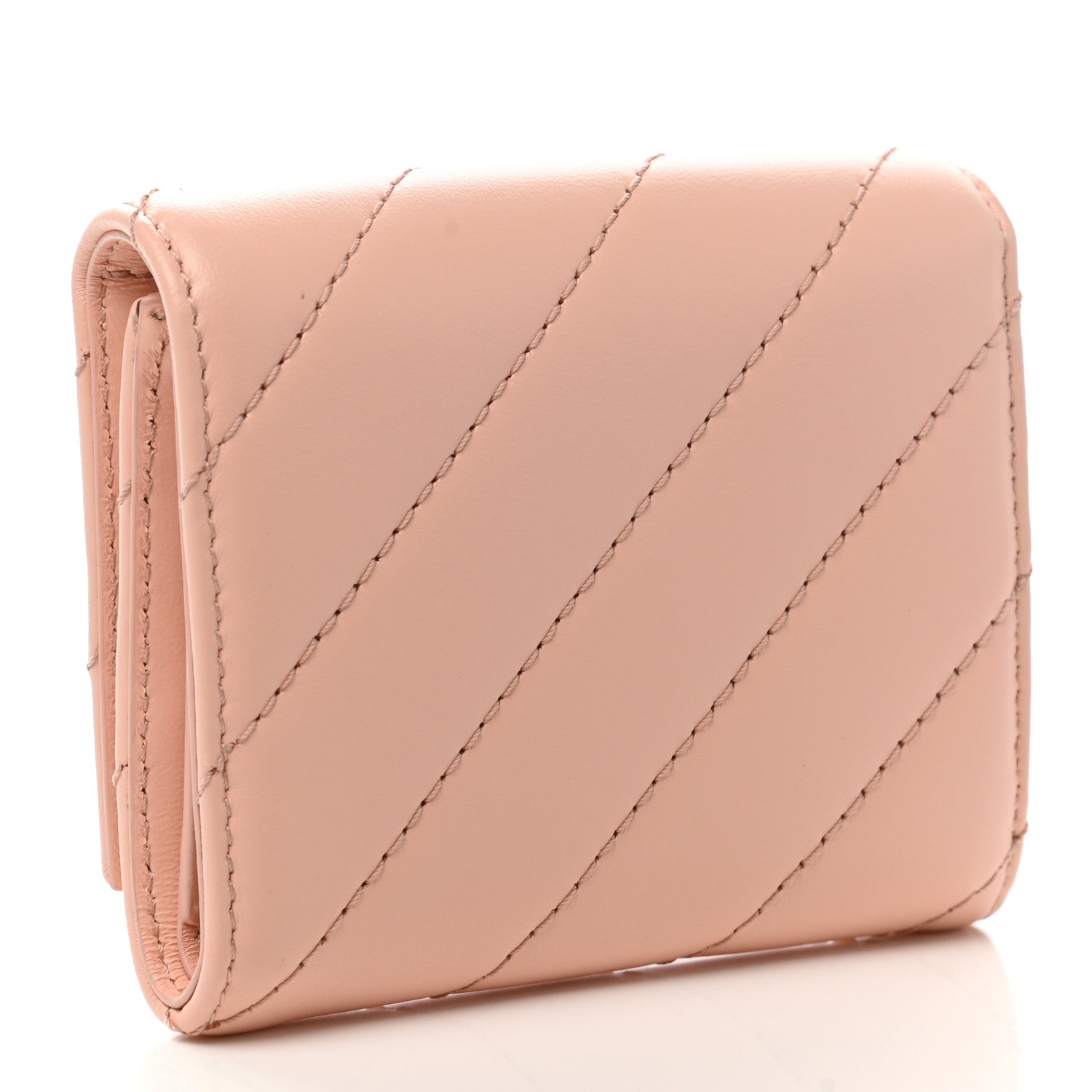 Off-White Calfskin Quilted Jackhammer French Wallet Pink Off-White Calfskin Quilted Jackhammer French Wallet Pink