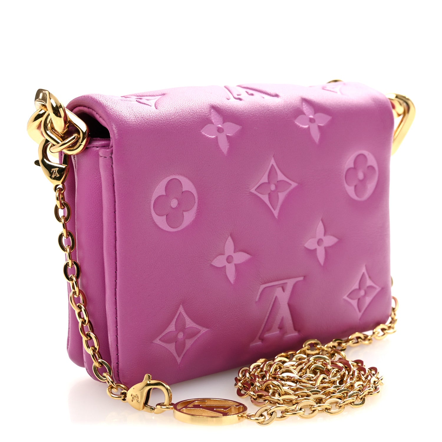 Louis Vuitton Lambskin Embossed Monogram Coussin Belt Bag Orchid 3 of 9