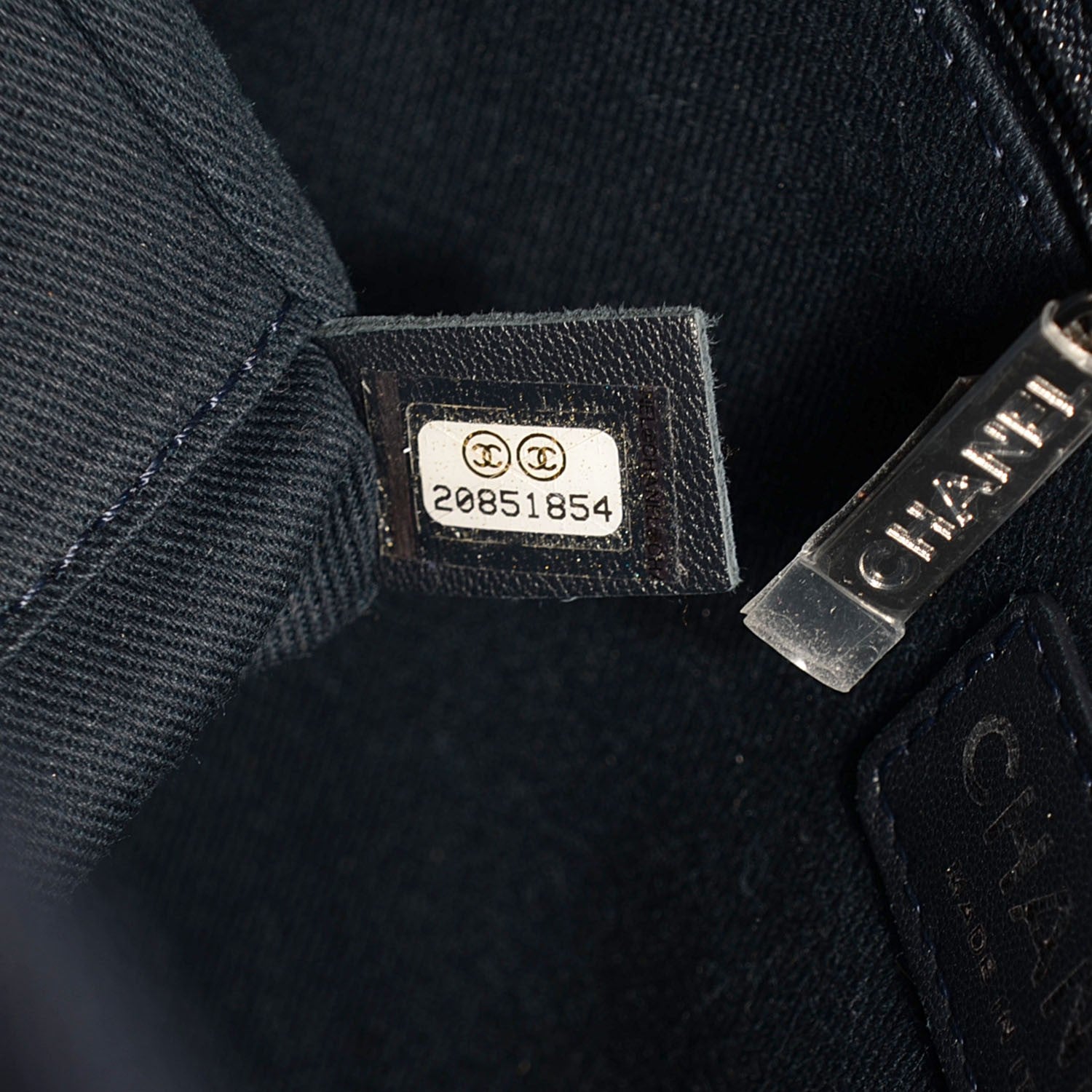 Chanel Canvas Deauville Small Tote Dark Blue 8 of 8