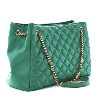 Versace Nappa Quilted Medusa Chain Shoulder Bag Green 3 of 12