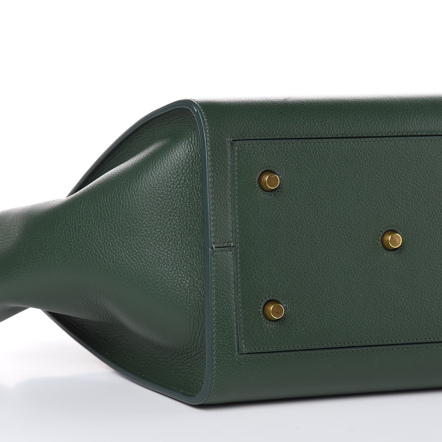 Celine Crisped Calfskin Medium Tie Knot Tote Dark Green 8 of 9