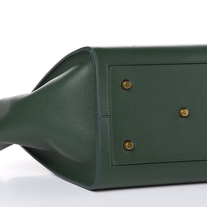 Celine Crisped Calfskin Medium Tie Knot Tote Dark Green 8 of 9