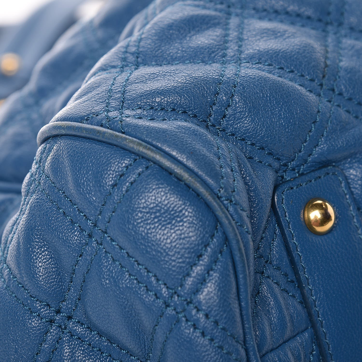 Marc Jacobs Lambksin Quilted Stam Blue 13 of 15