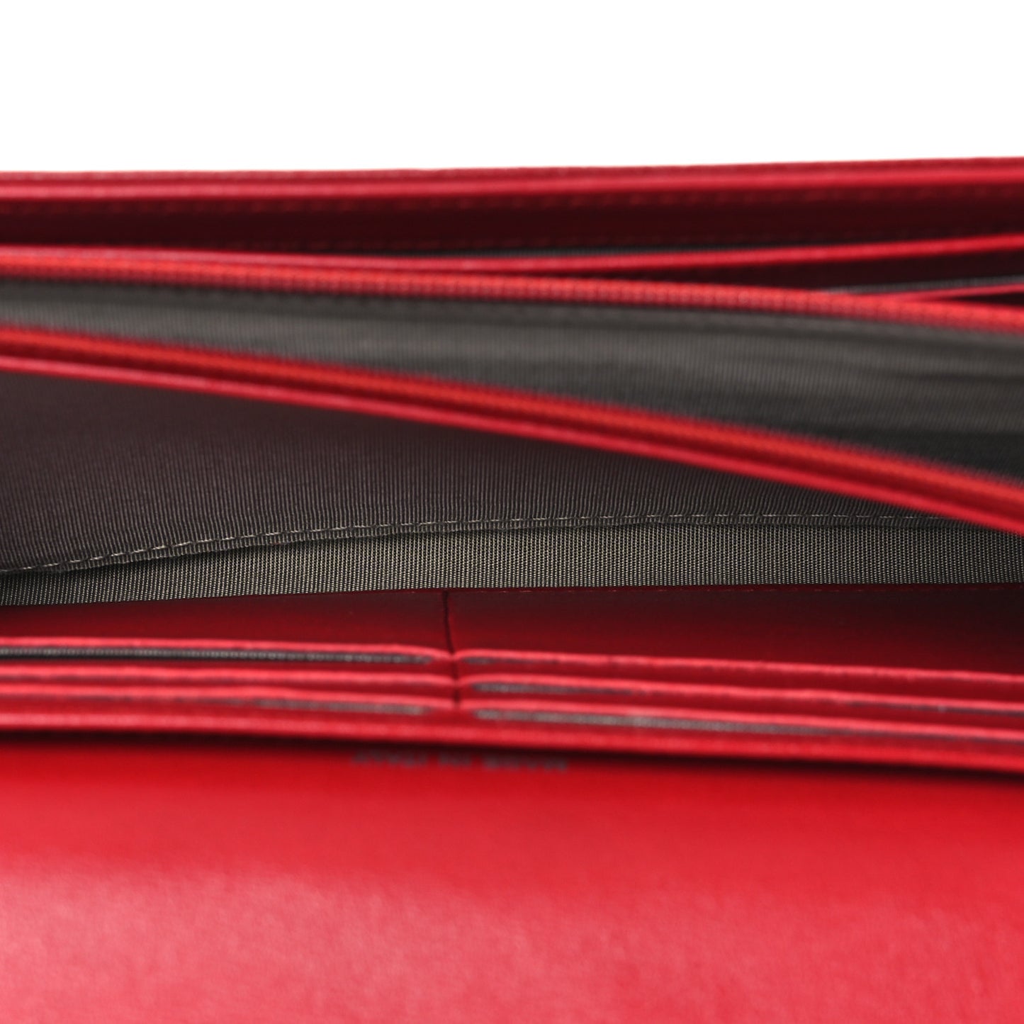 Caviar Timeless CC Large Gusset Flap Wallet Light Red