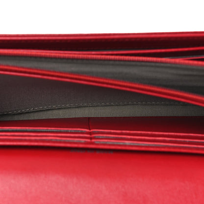 Chanel Caviar Timeless CC Large Gusset Flap Wallet Light Red 5 of 10