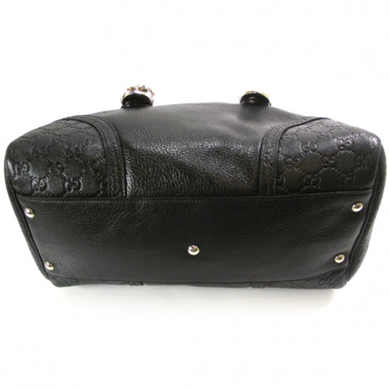 Guccissima Signoria Large Dome Bag Black