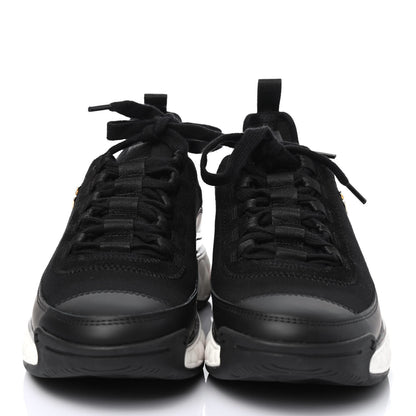 Chanel Velvet Calfskin Mixed Fibers CC Sneakers 37.5 Black 3 of 4