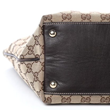 Gucci Monogram Medium New Britt Tote Brown 8 of 10