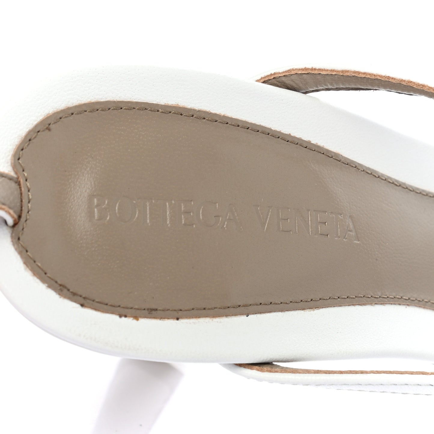 Lambskin Stretch Multi Strap 90mm Sandals 39.5 Optic White