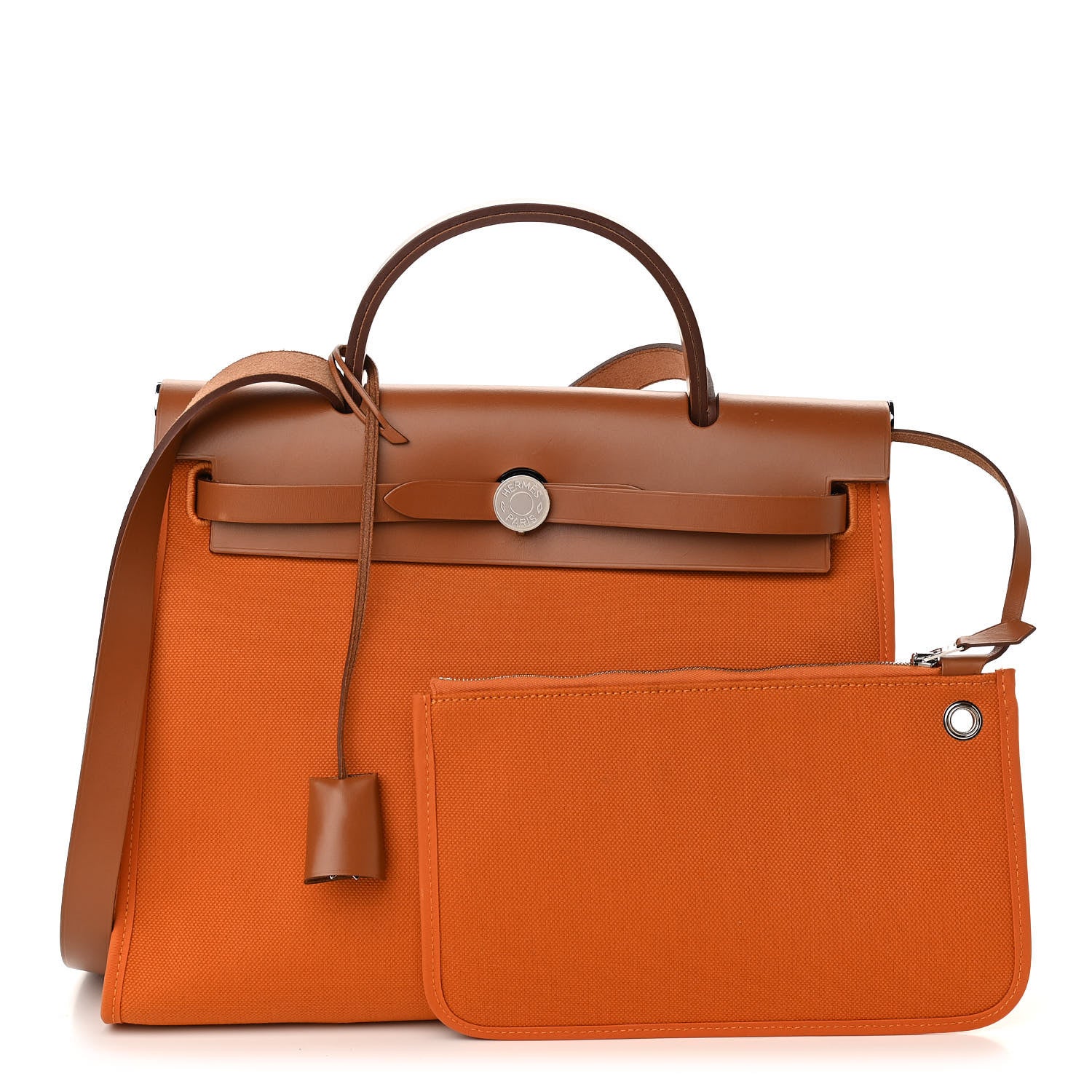 Hermes Toile Vache Hunter Herbag Zip 31 PM Orange 1 of 15