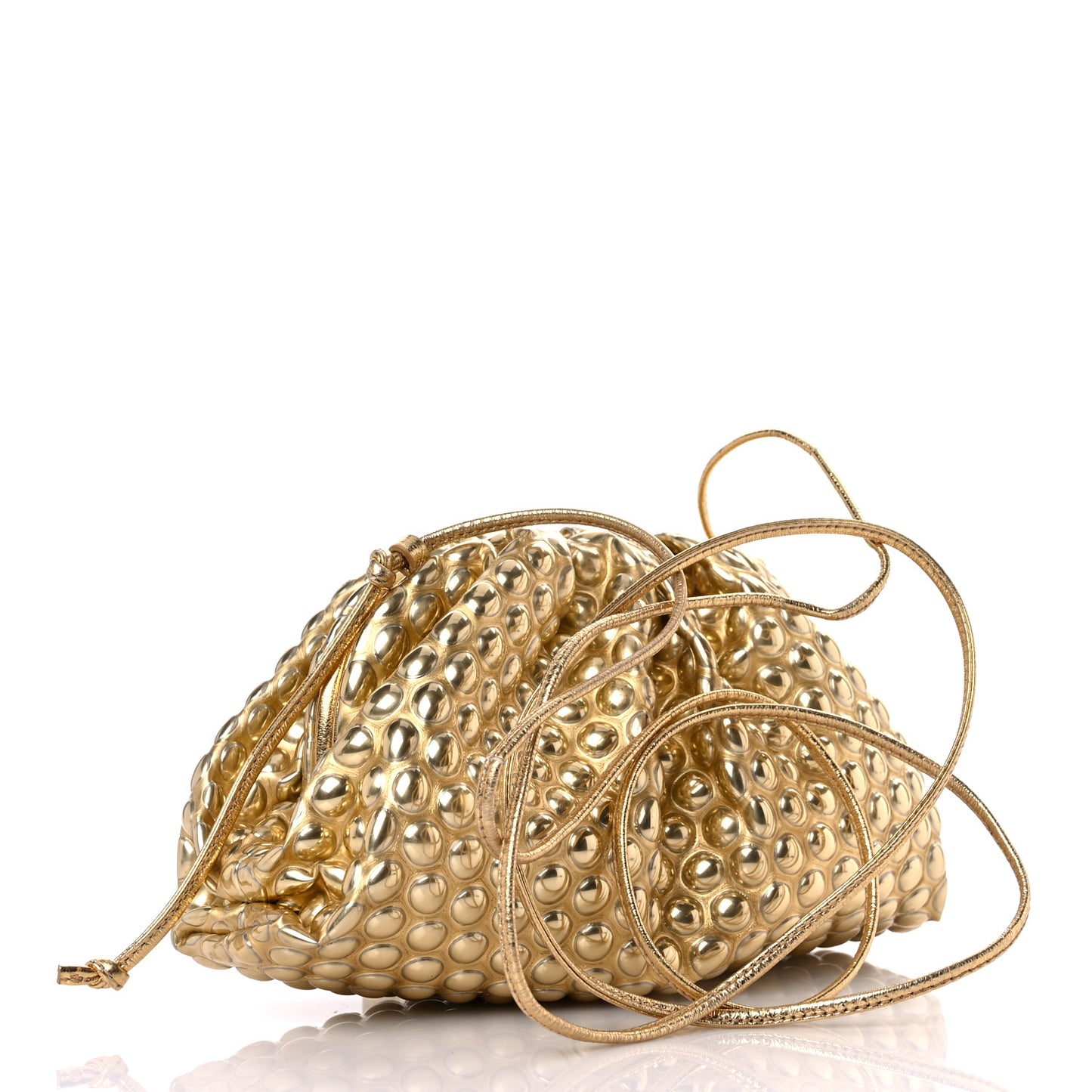 Metallic Fabric Bubble Wrap The Mini Pouch Gold