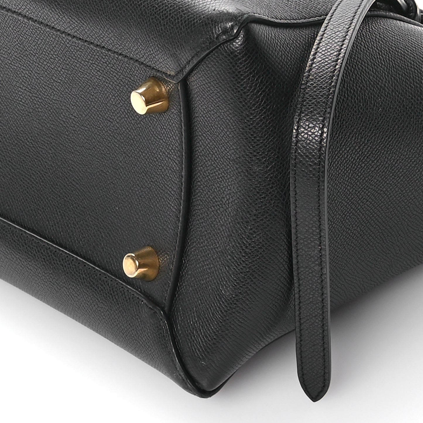Grained Calfskin Mini Belt Bag Black