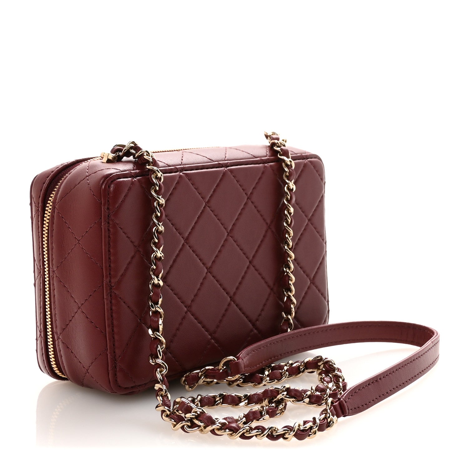 Chanel Lambskin Quilted Coco Click Bag Burgundy 3 of 11