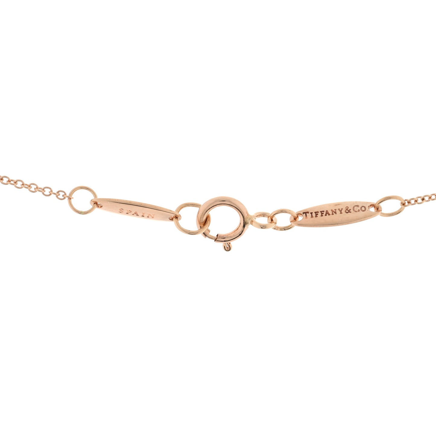 18K Rose Gold 6.5mm Elsa Peretti Bean Pendant Necklace