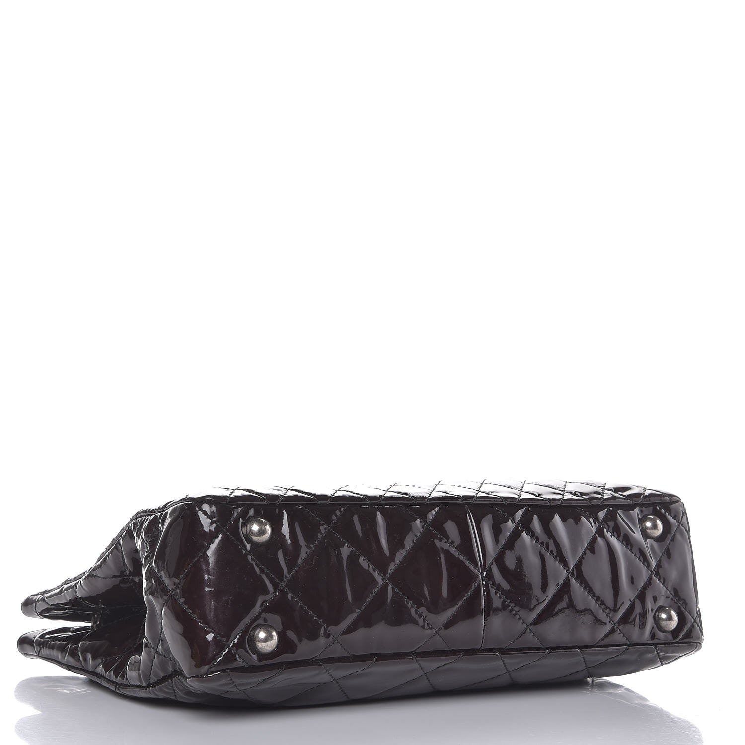 Chanel Patent Calfskin Quilted Reissue 2.55 Tote Dark Brown 7 of 13