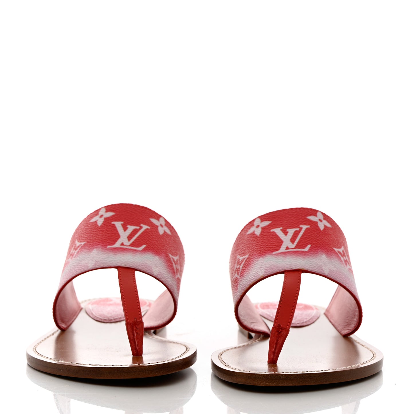 Monogram Escale Palma Sandals 37 Rouge