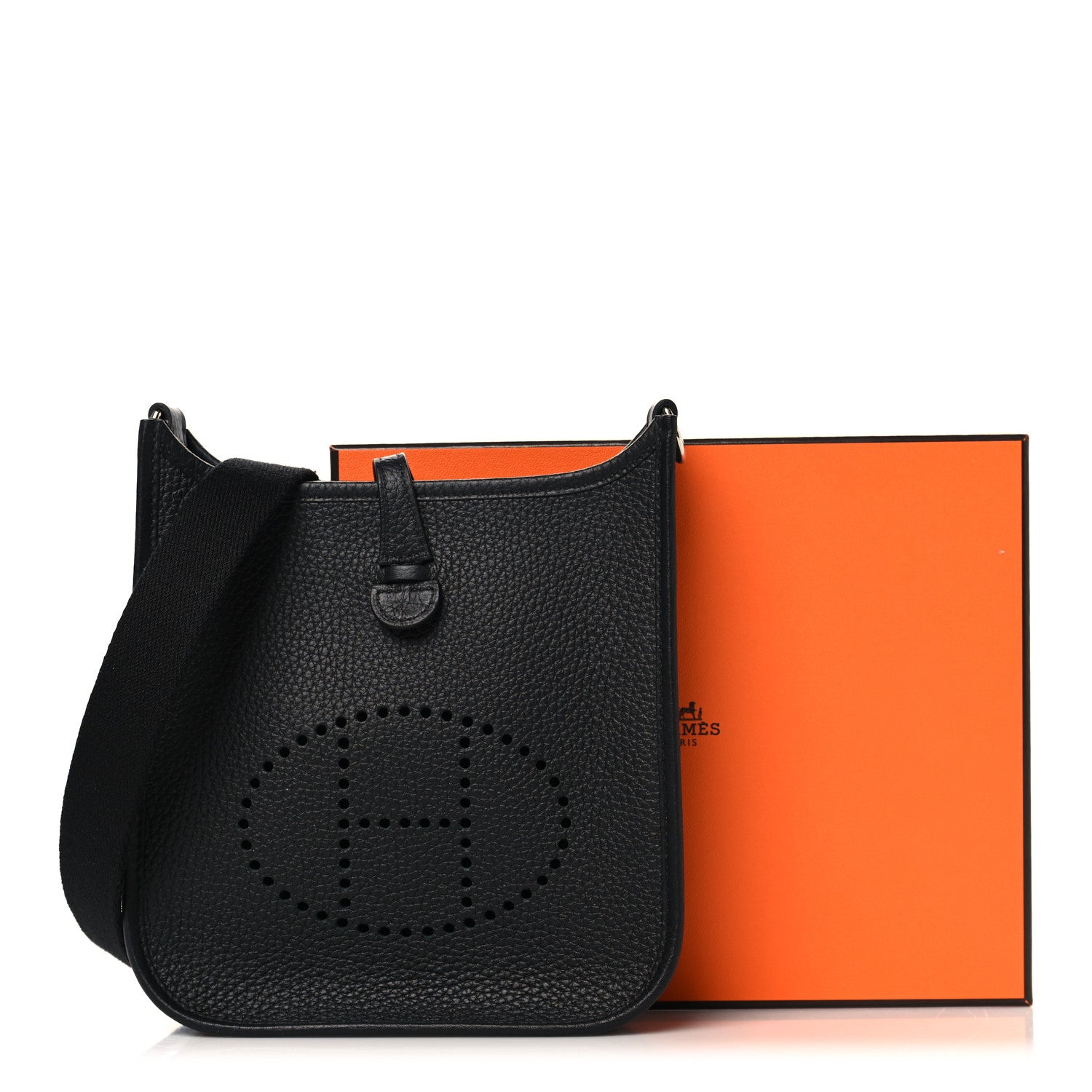 Hermes Taurillon Clemence Evelyne TPM Black 11 of 11