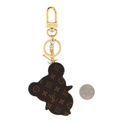 Louis Vuitton LV x TM Cowhide Monogram Superflat Panda Key Ring Bag Charm Multicolor 2 of 5