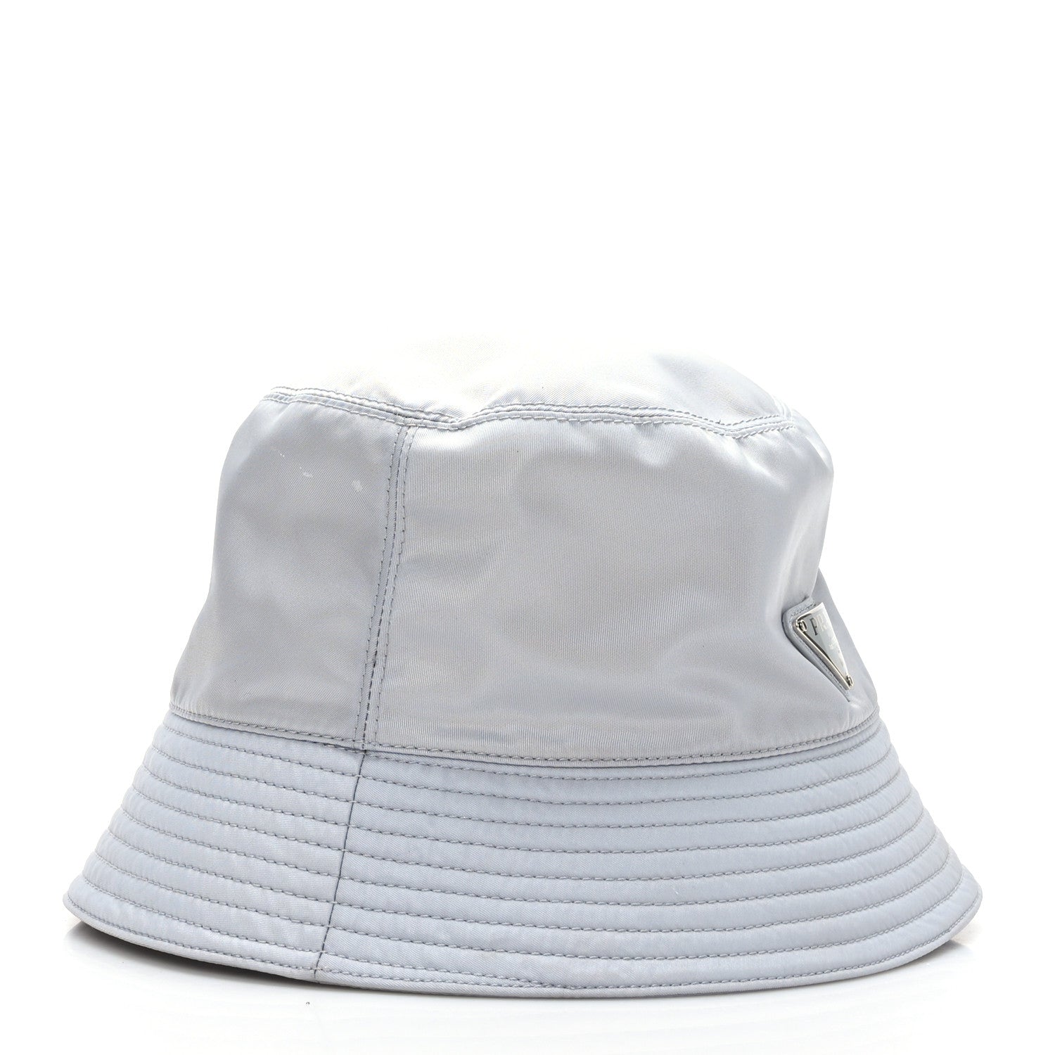 Prada Re-Nylon Metal Triangle Logo Womens Bucket Hat S Fiordaliso 4 of 6