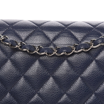 Chanel Caviar Quilted Medium Double Flap Navy 9 of 16