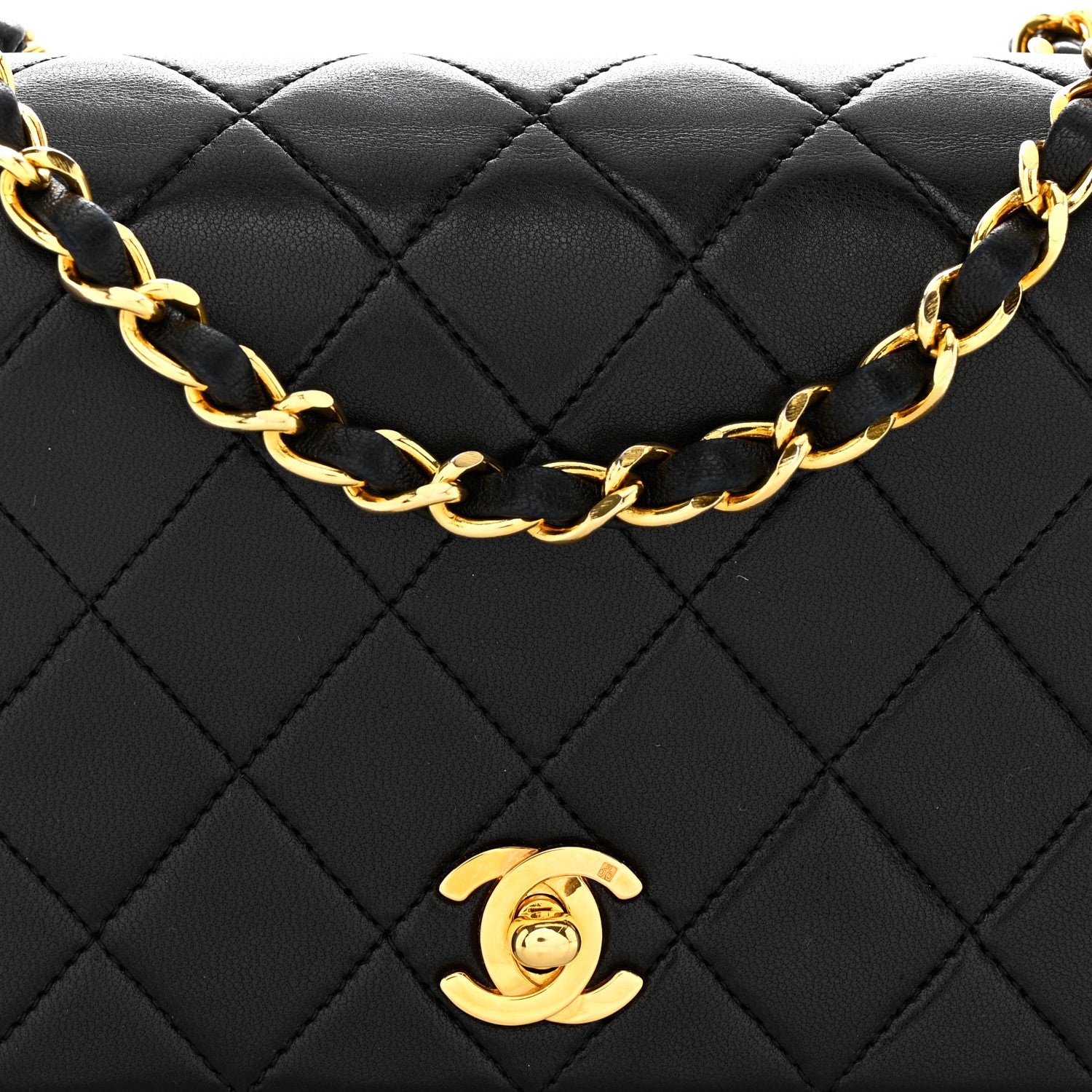 Chanel Lambskin Quilted Small Single Flap Black 8 of 10