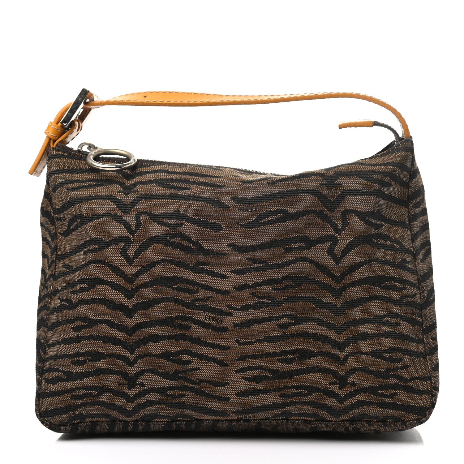 Fendi Canvas Tiger Print Mini Pochette Brown 1 of 10
