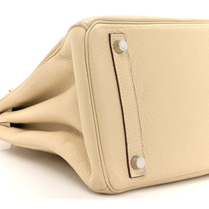 Hermes Taurillon Clemence Birkin 30 Parchemin 10 of 17
