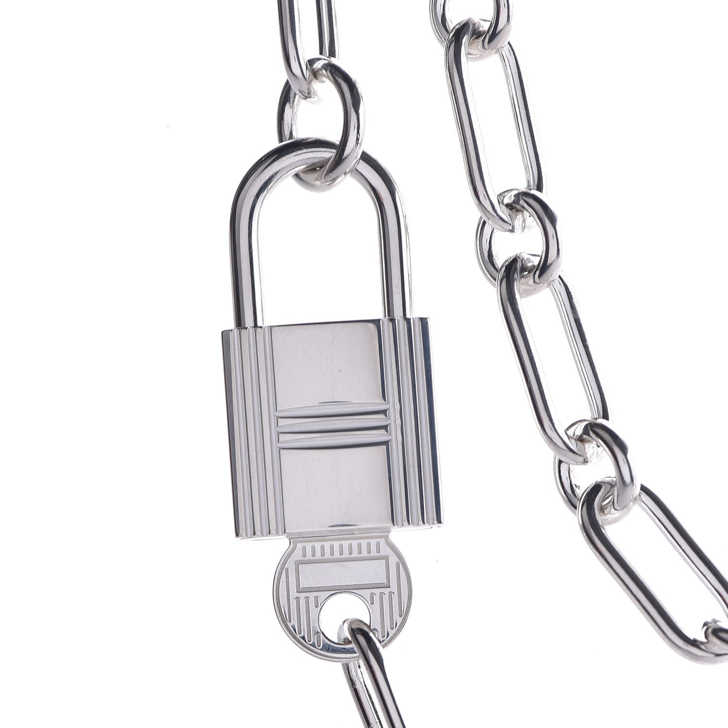 Hermes Sterling Silver GM Alphakelly Necklace 5 of 6