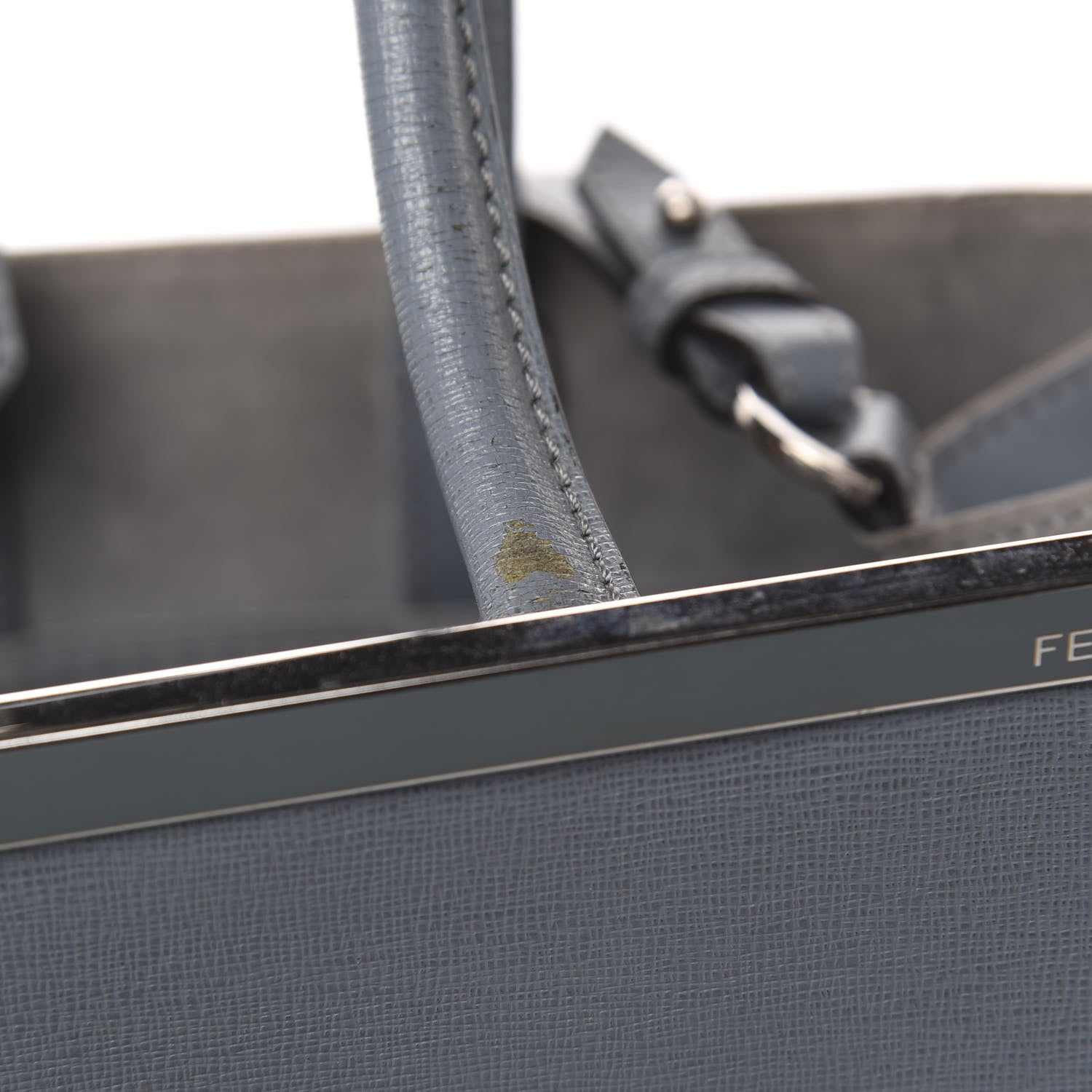 Fendi Vitello Elite Regular 2Jours Tote Grigio 16 of 19
