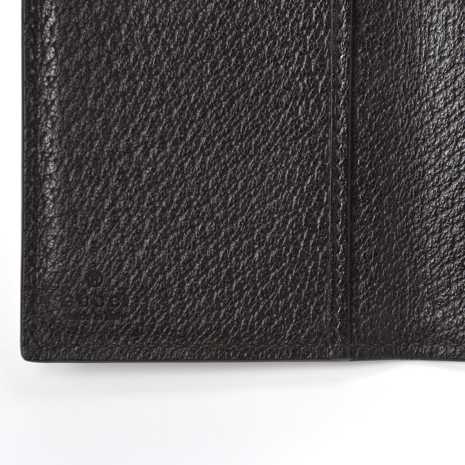 Gucci Calfskin Boar Effect GG Marmont Card Case Dark Cocoa 7 of 10