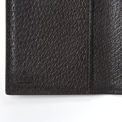 Gucci Calfskin Boar Effect GG Marmont Card Case Dark Cocoa 7 of 10