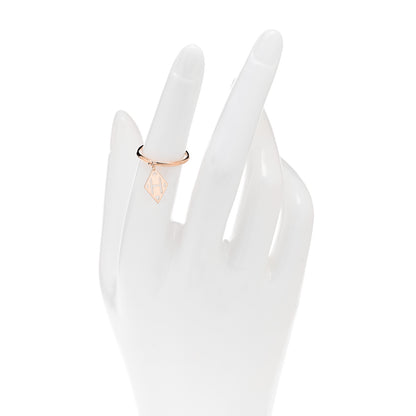 Hermes 18K Rose Gold Gambade H Ring 49 4.75 2 of 6