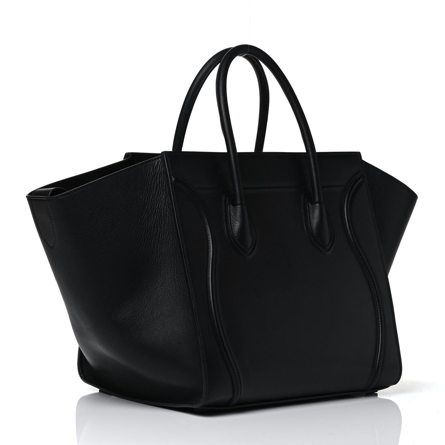 Supple Calfskin Medium Phantom Luggage Black
