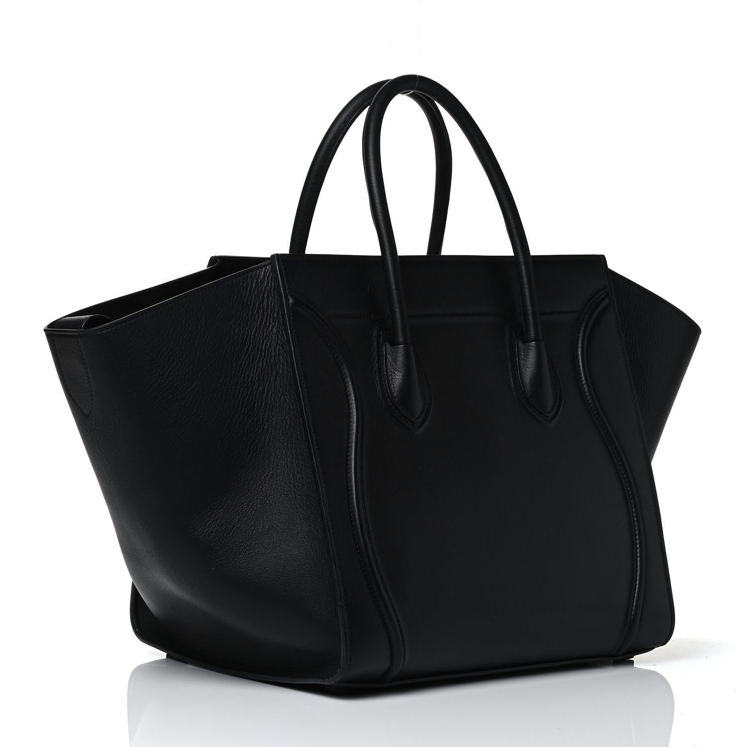 Celine Supple Calfskin Medium Phantom Luggage Black 2 of 4